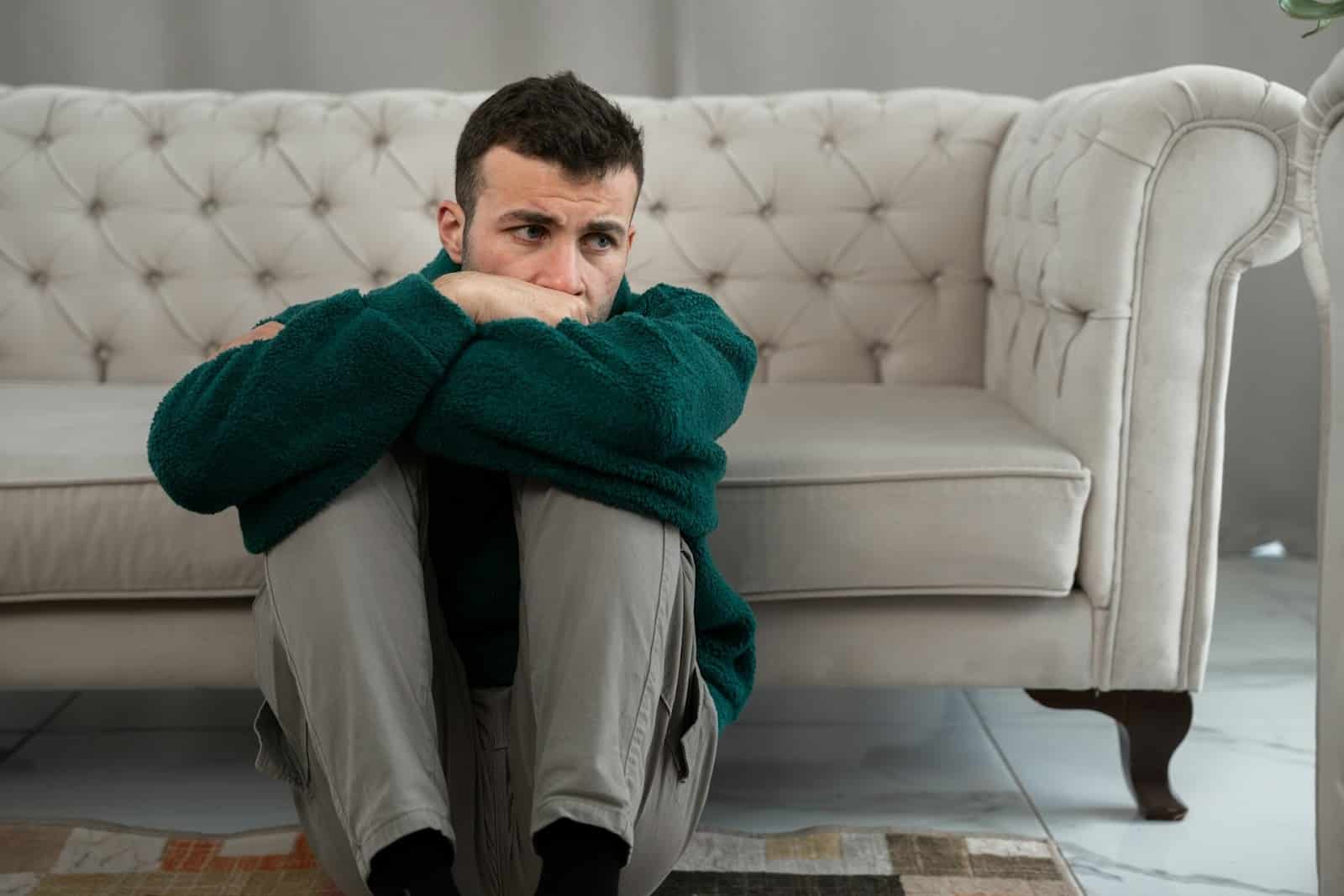 thoughtful man indoors