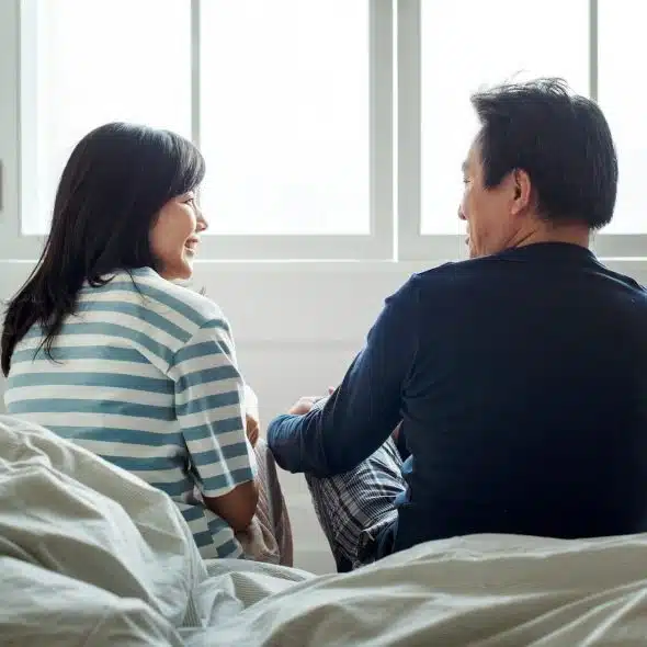 married couple serious talk
