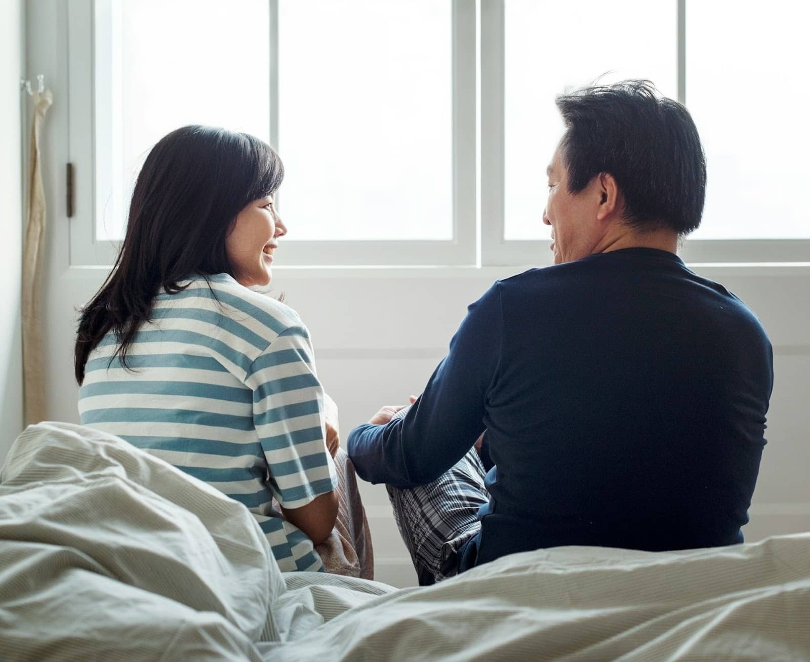 married couple serious talk