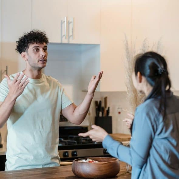 A man asking a woman
