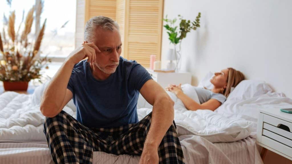 A man being upset with his wife