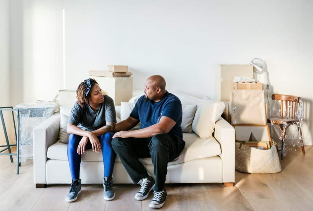 couple quiet couch
