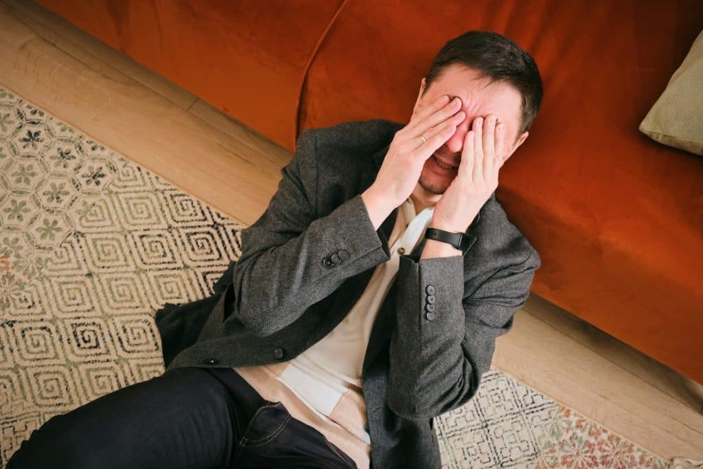 man frustrated