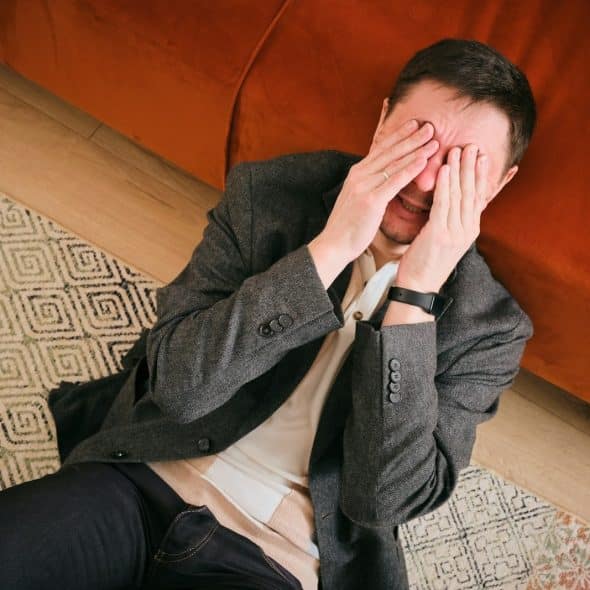 man frustrated