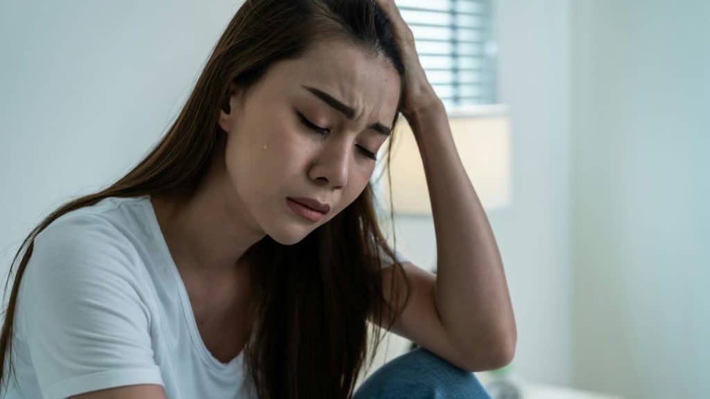 Woman crying