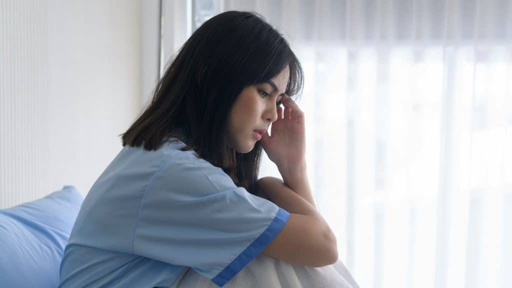 Woman feeling alone