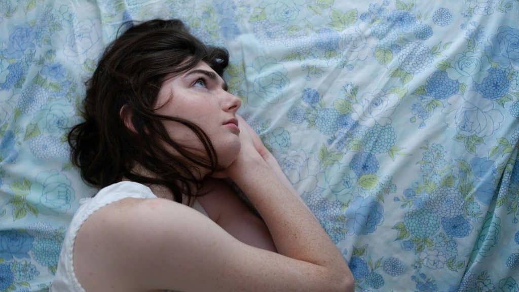 Woman thinking alone