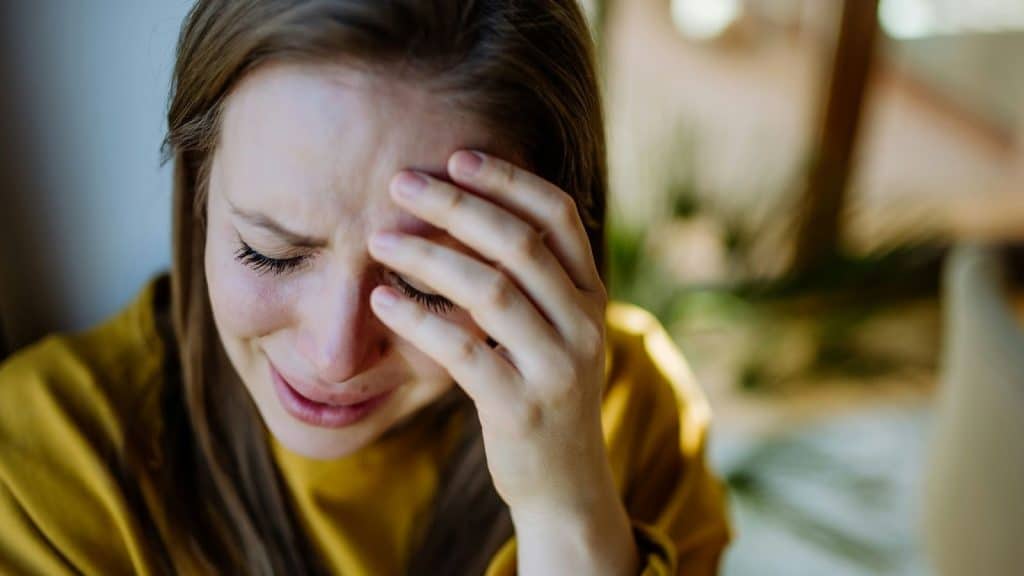 Woman crying