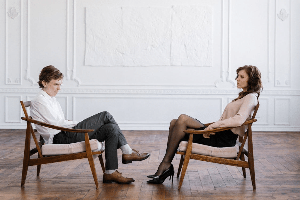 A couple arguing