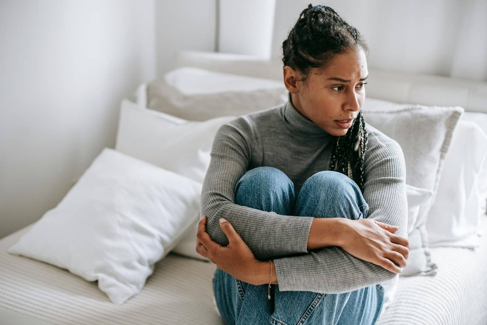 Woman looking worried