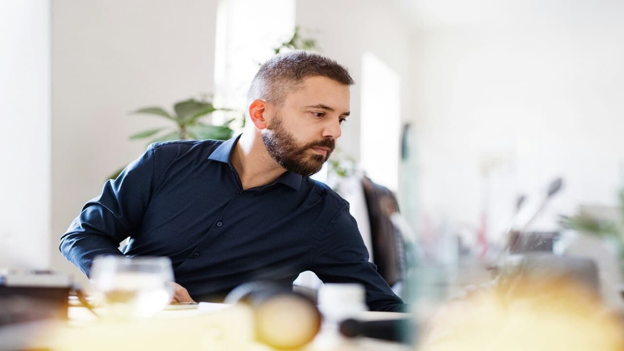 A man busy at work