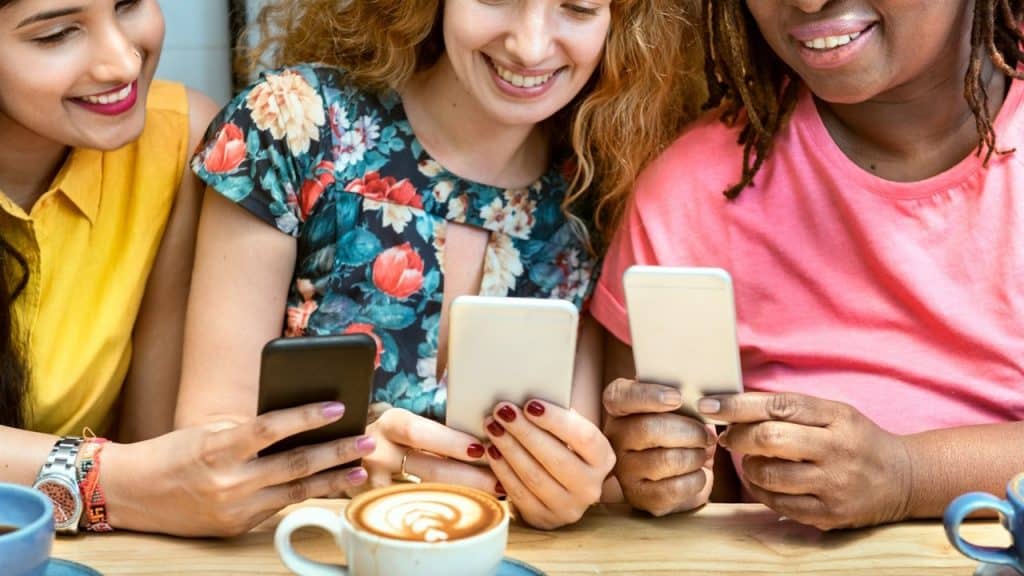 Young women drinking coffee concept.