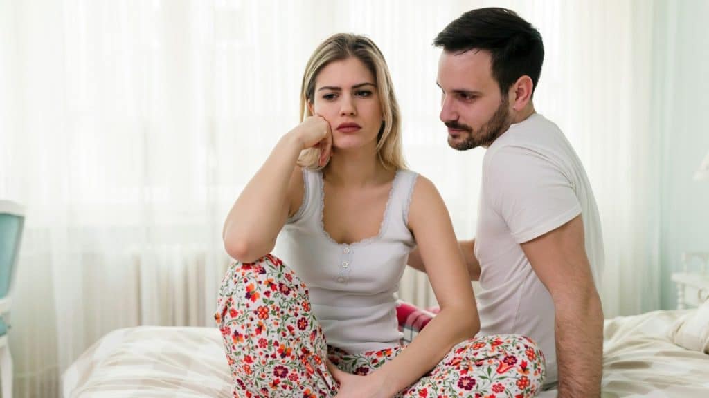 Couple after having an argument.