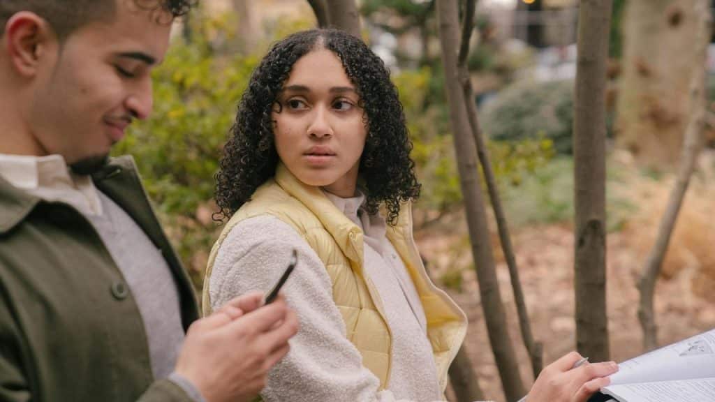 A woman looking concerned
