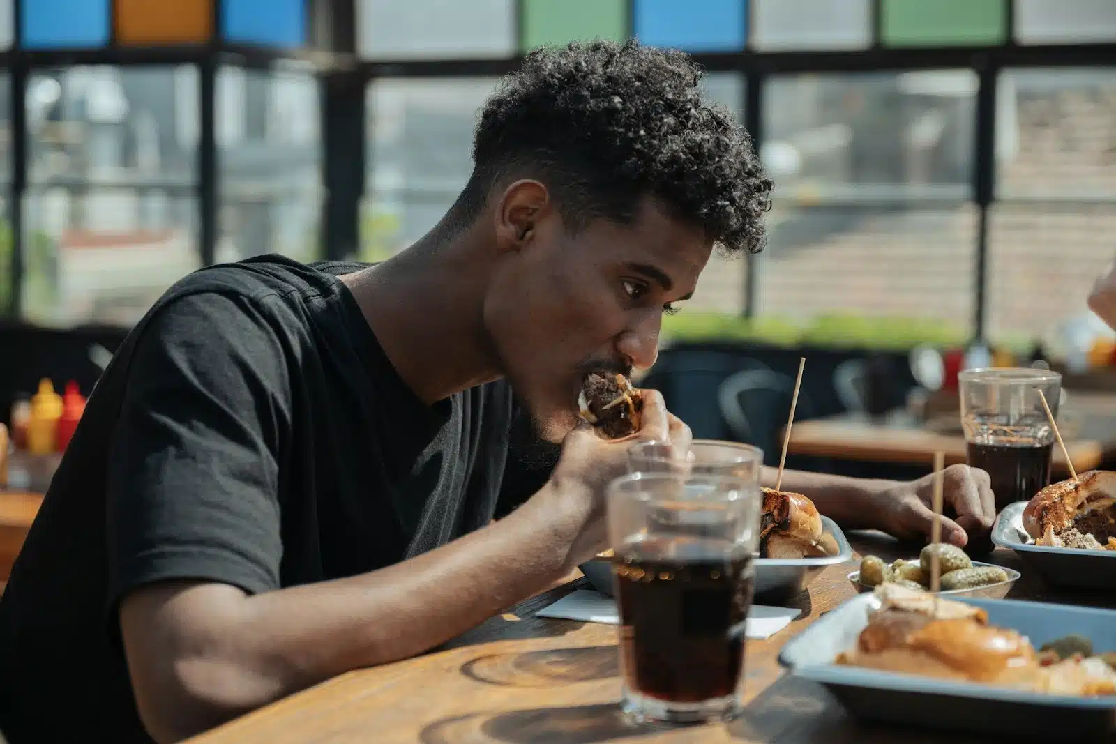 man eating appetite