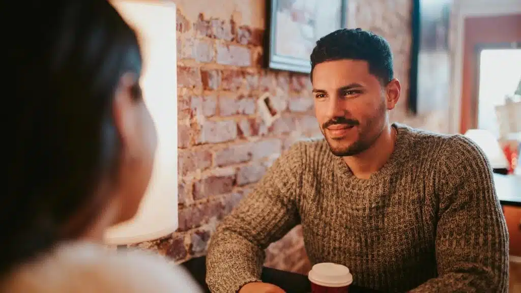 A man sitting at a table