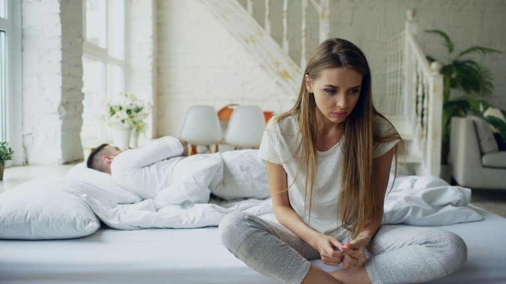 A woman thinking