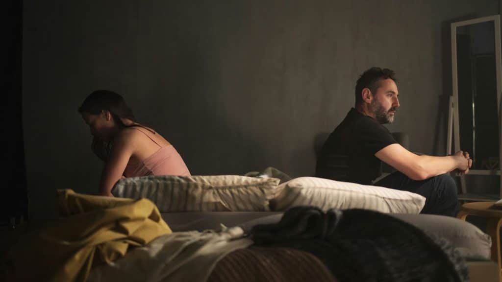  Married couple not talking to each other