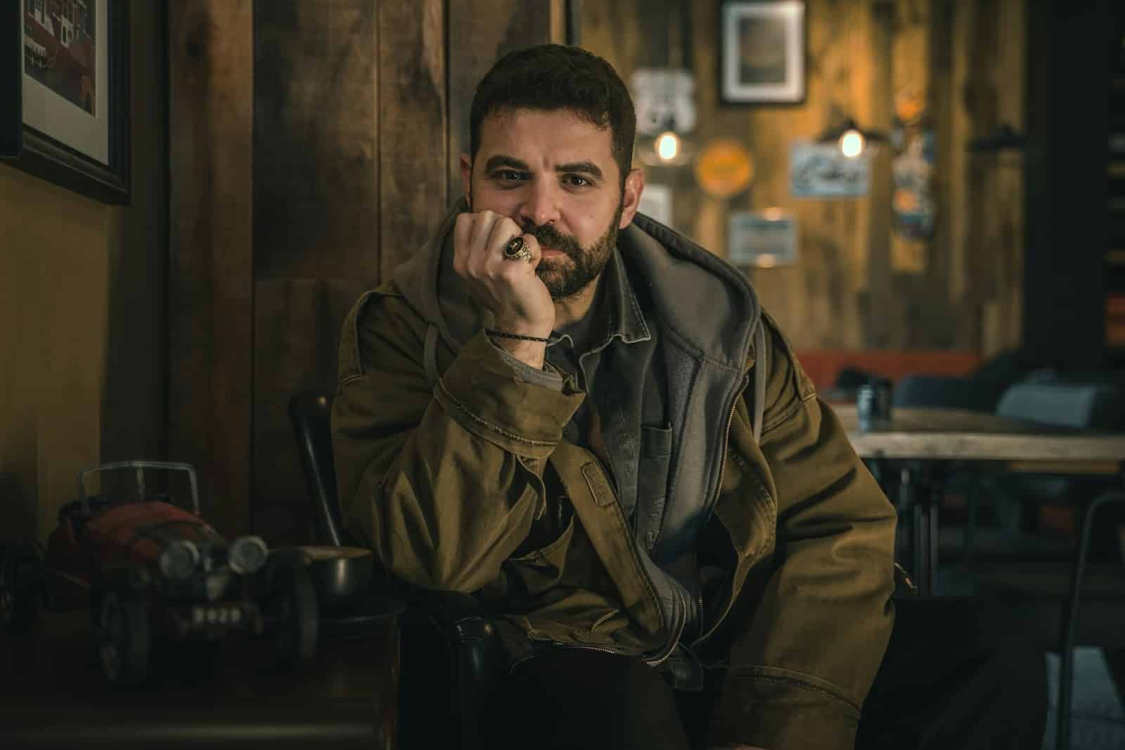 thoughtful man indoors