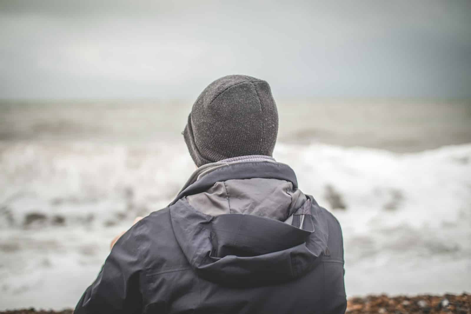 man looking away