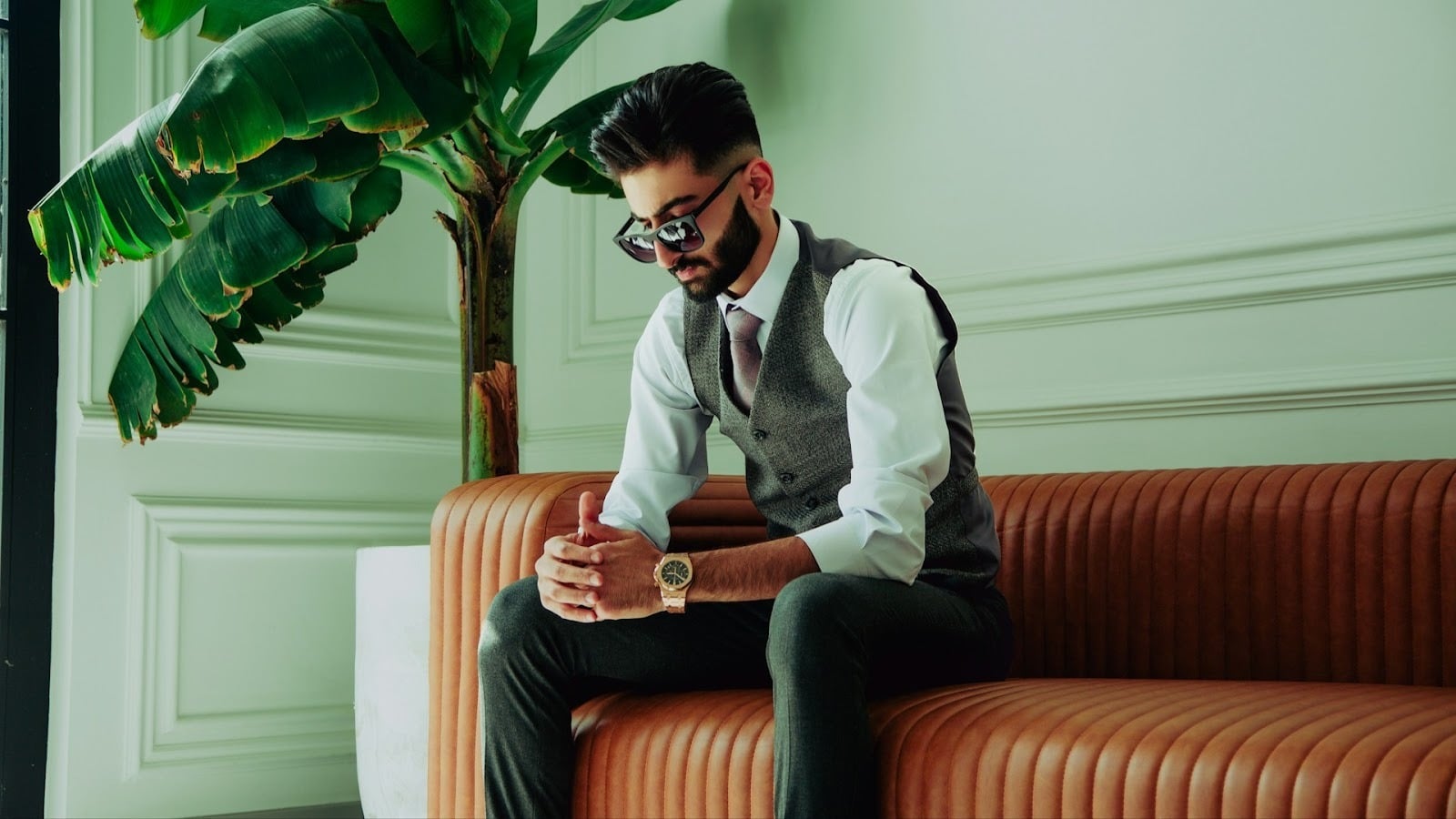 man looking down thoughtfully