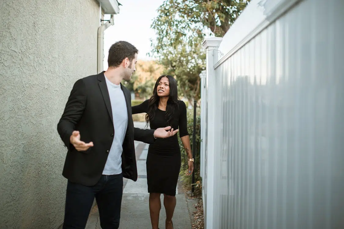 A couple in an argument