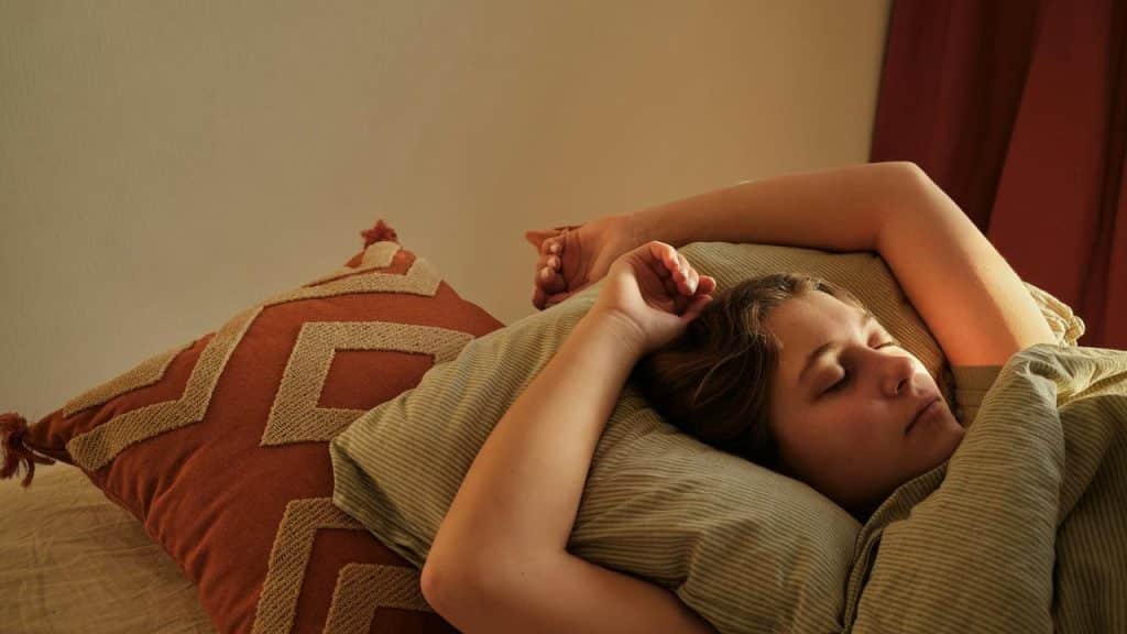 A woman sleeping peacefully