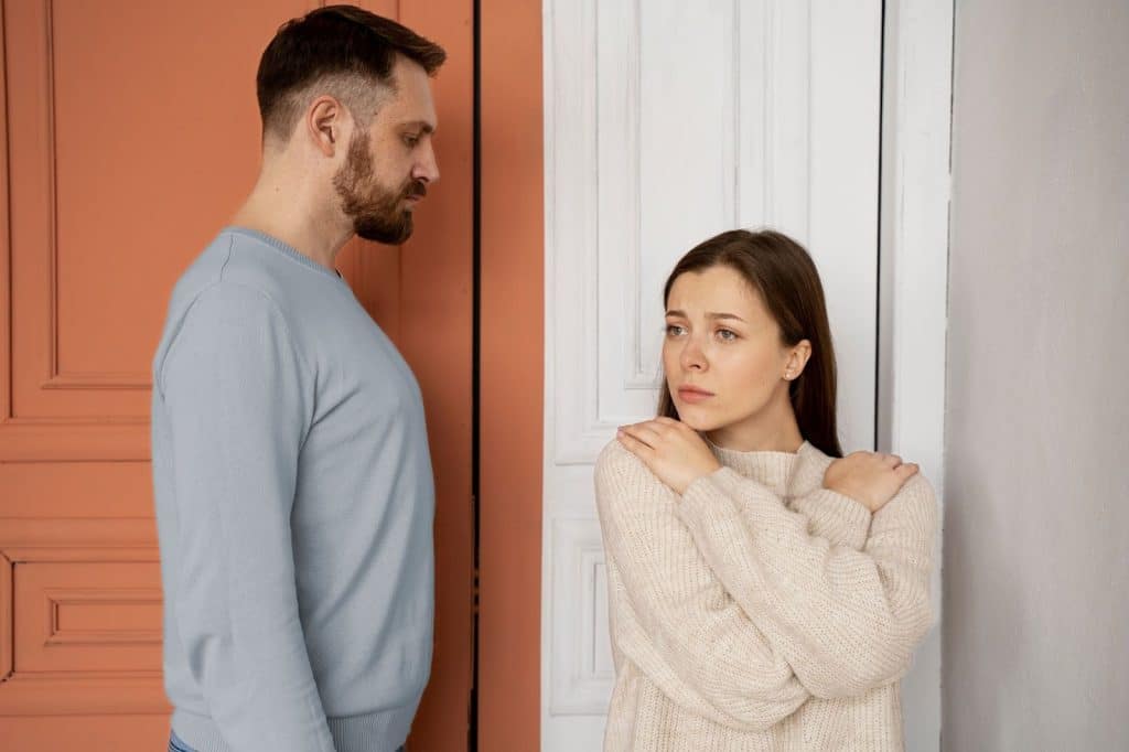 Woman testing a man