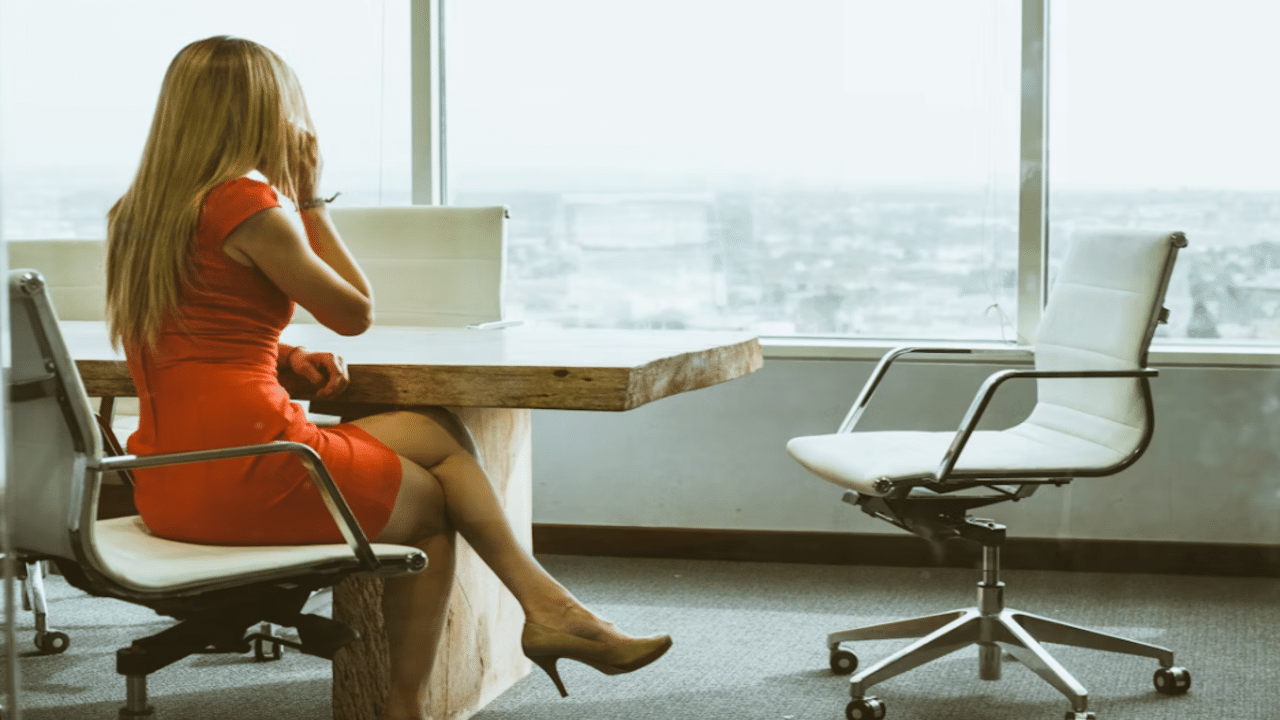 A woman busy at work