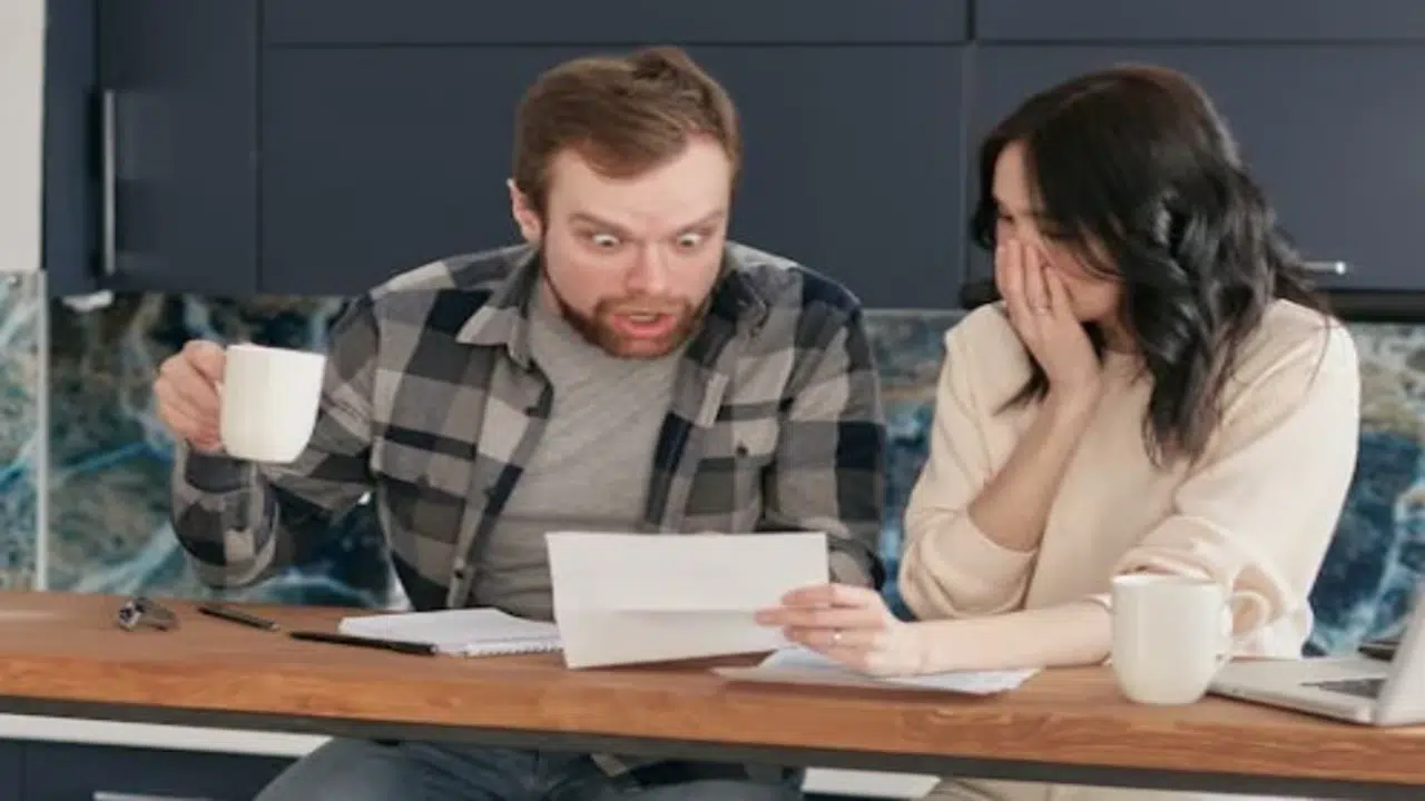 A couple shocked over the bills