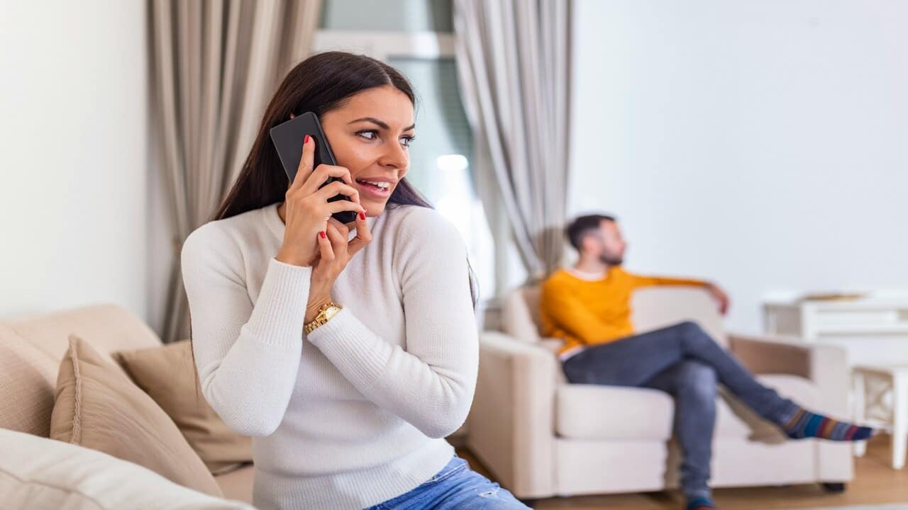 A woman gossiping about her husband’s family
