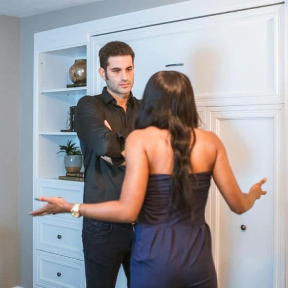 A woman arguing with a man