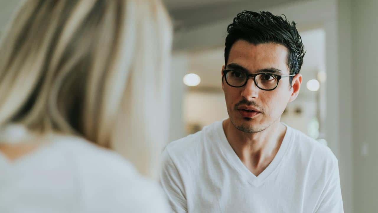 A man wearing glasses