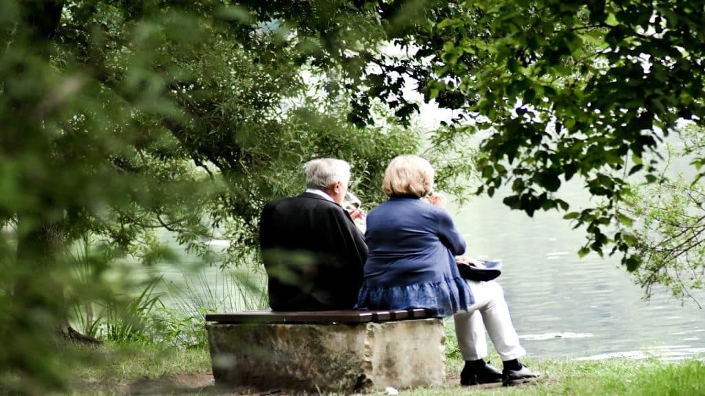 couple sitting close quietly