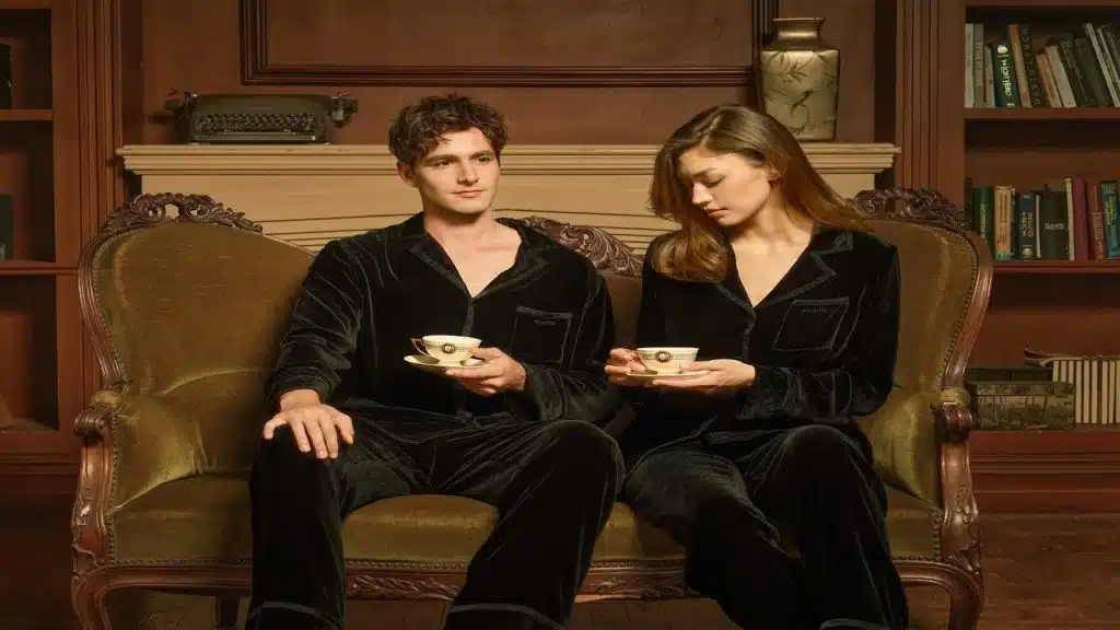 couple sitting calmly indoors