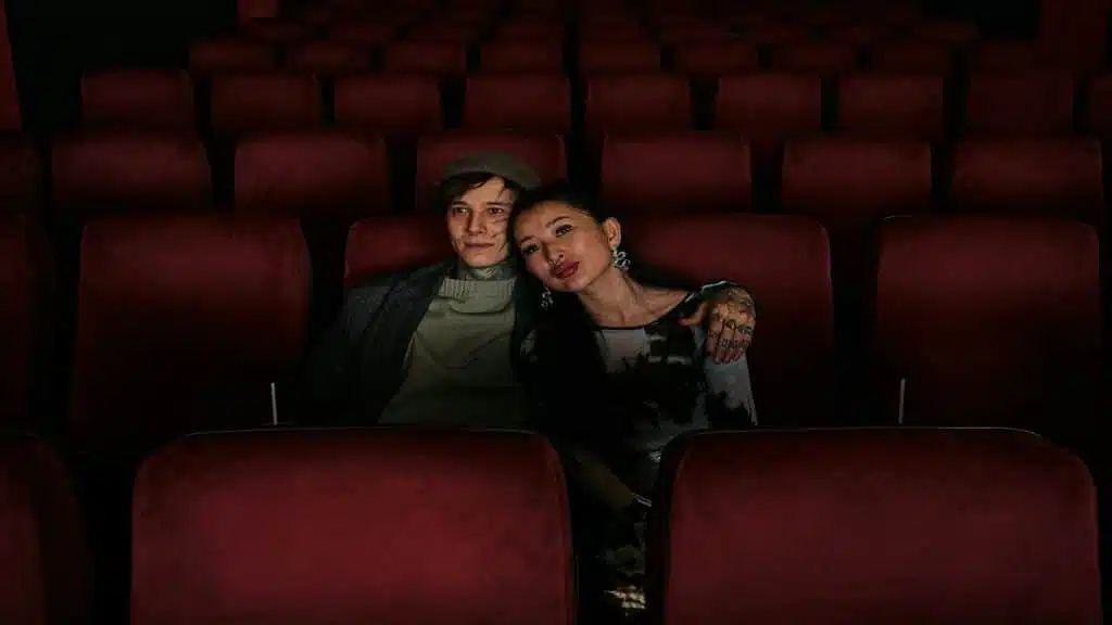 couple sitting closely together