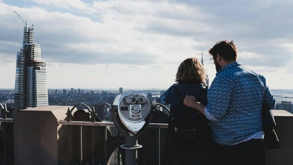 couple looking at skyline