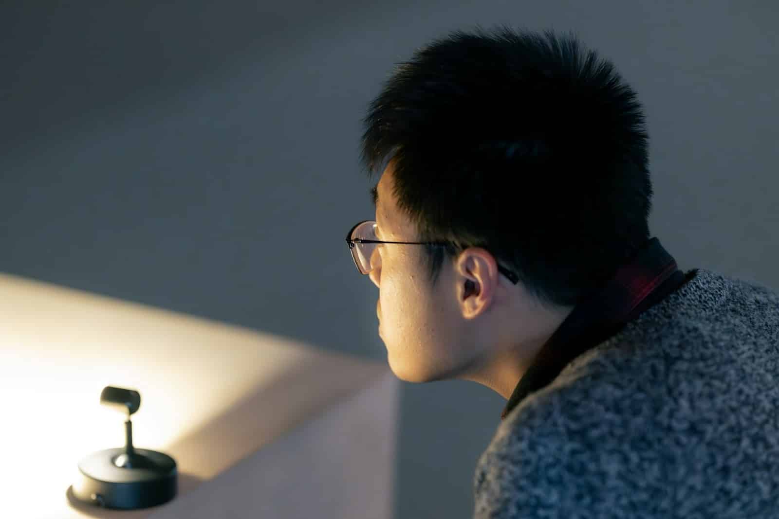 thoughtful man indoors