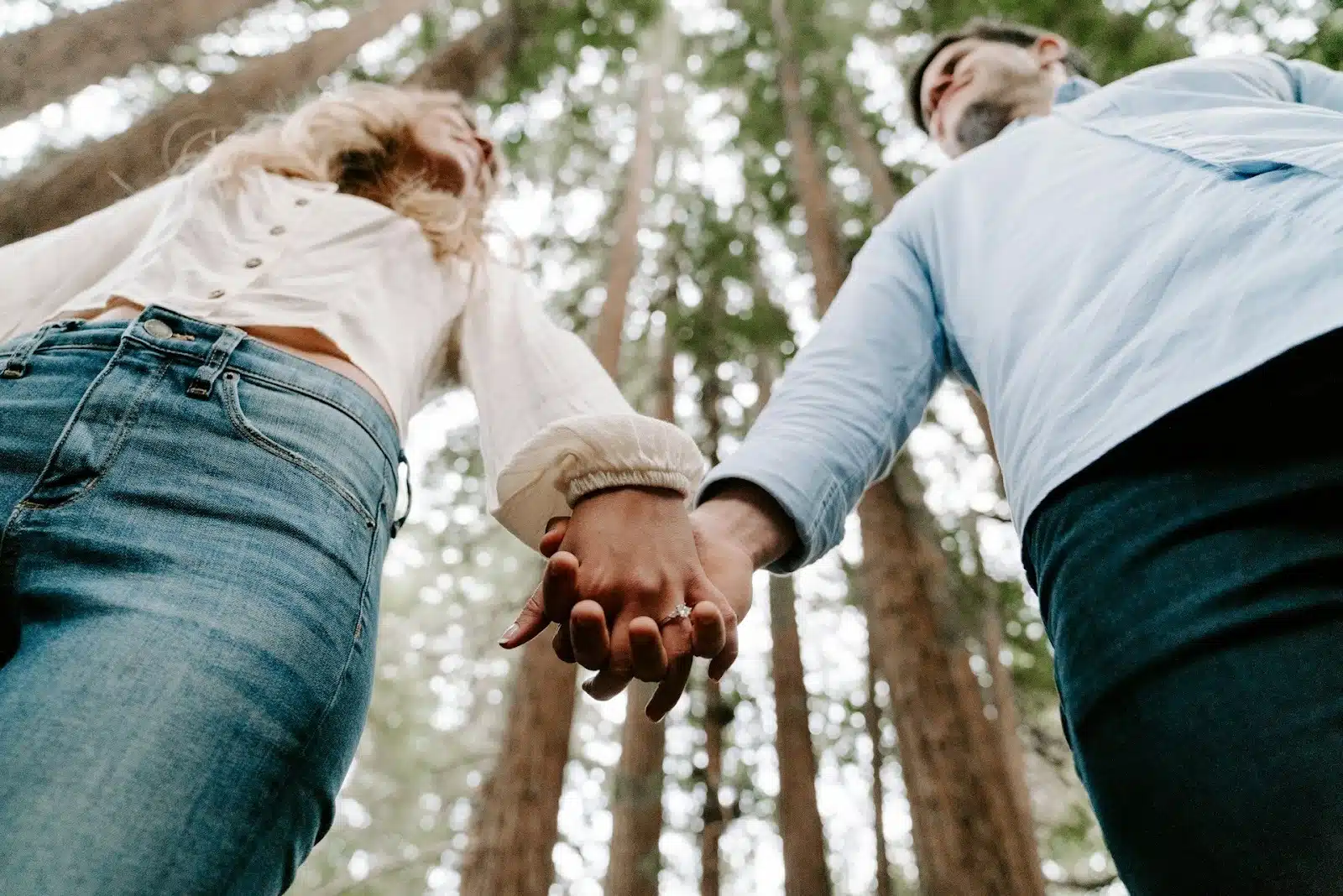 couple holding hands