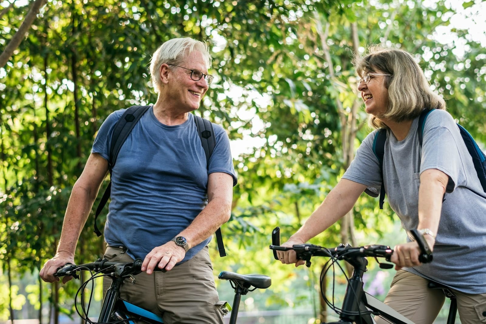couple mature park