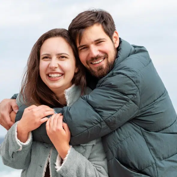 Medium shot happy man and woman