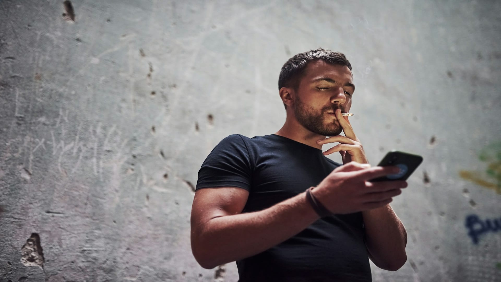 person rereading messages