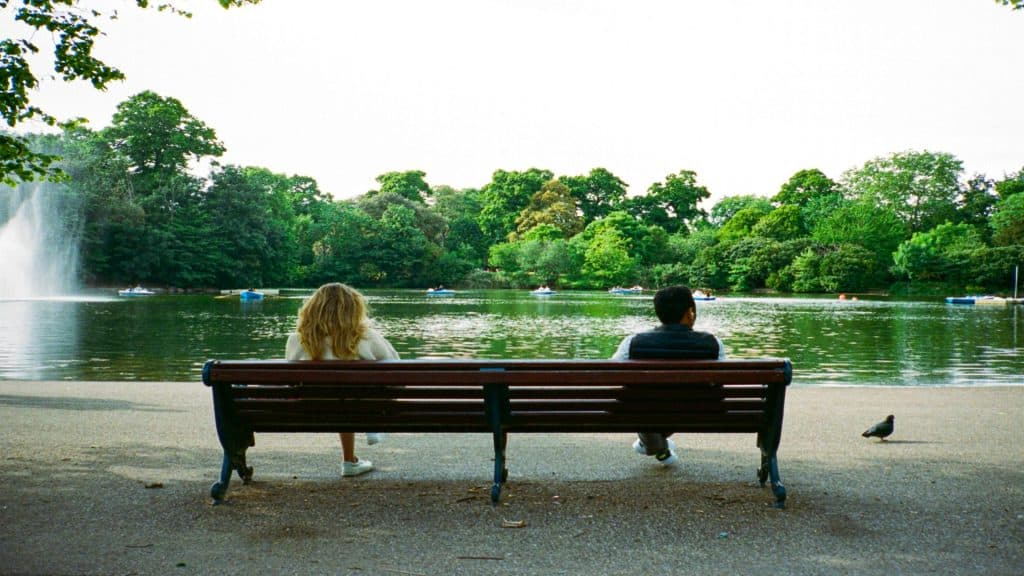 couple sitting quietly apart