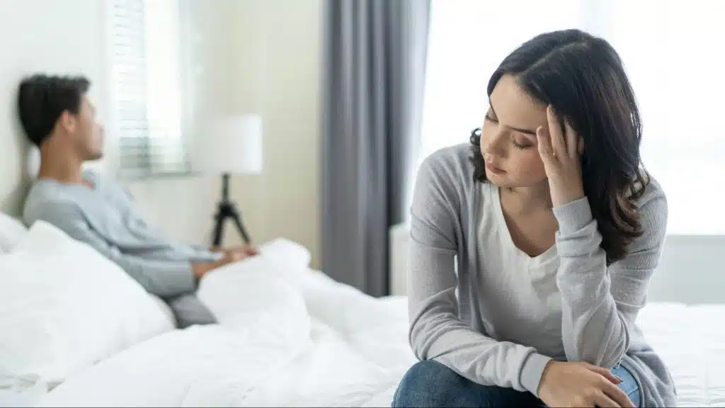 Woman looking disappointed