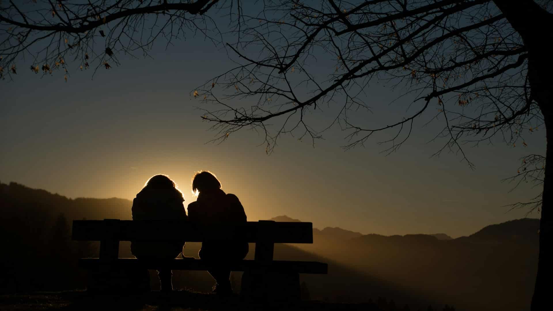 couple sitting comfortably together