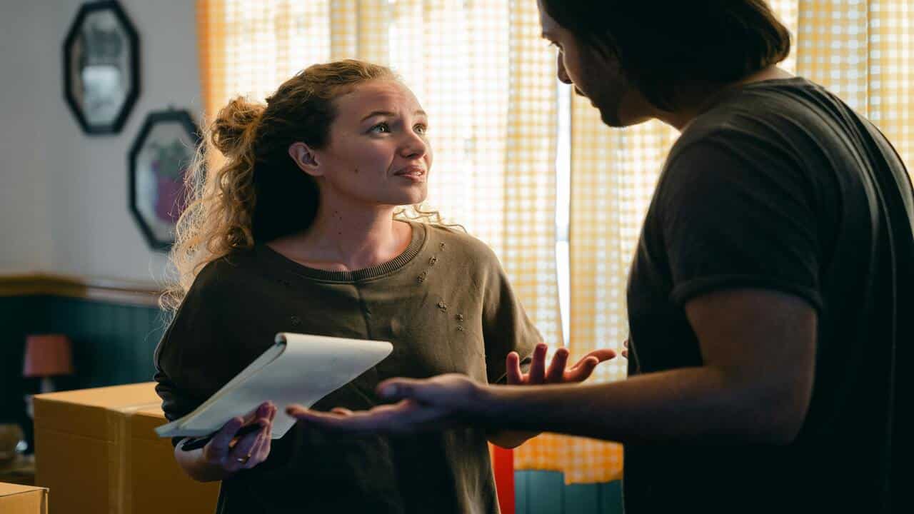 A couple arguing at home