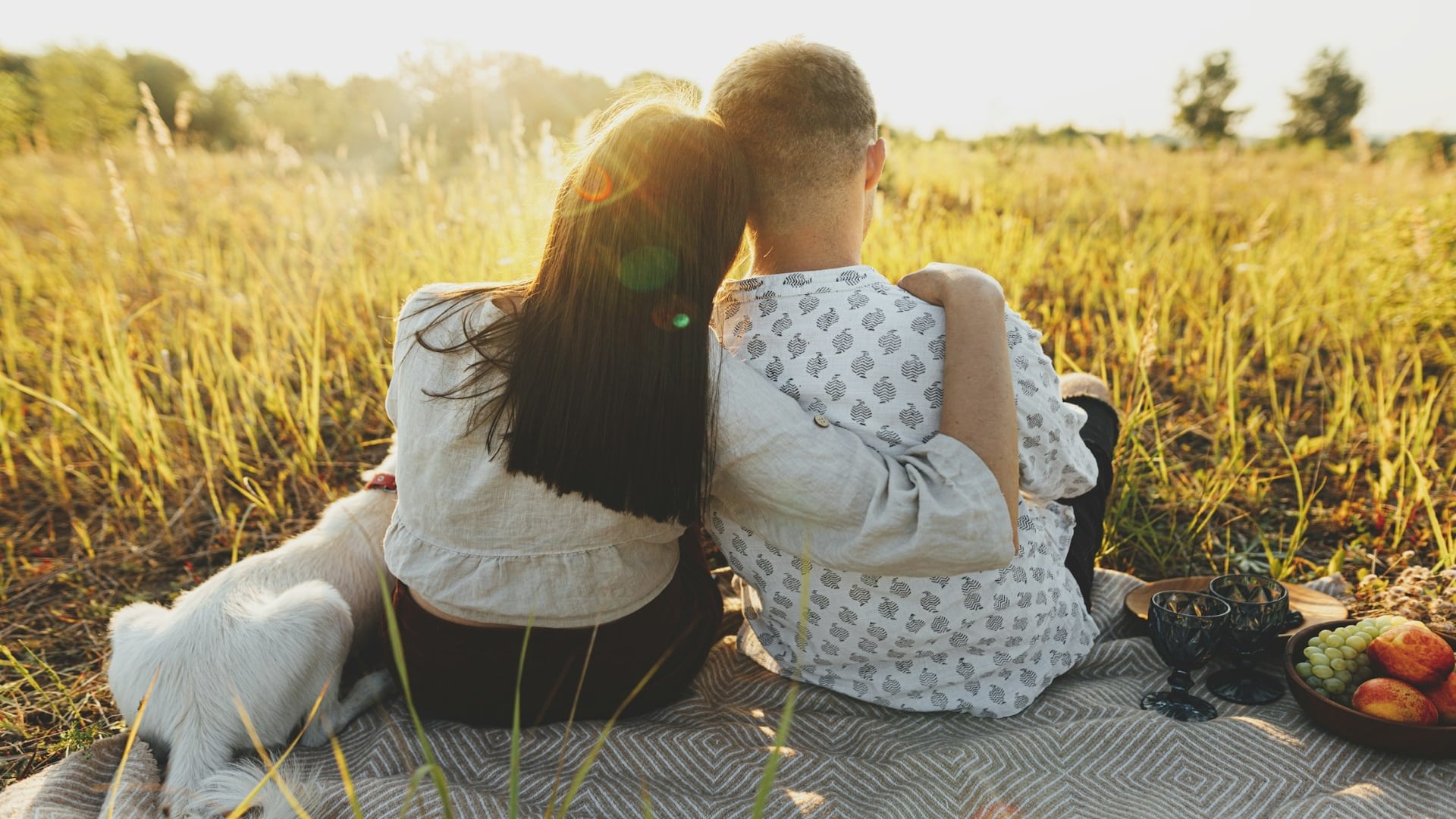 couple sitting together calmly