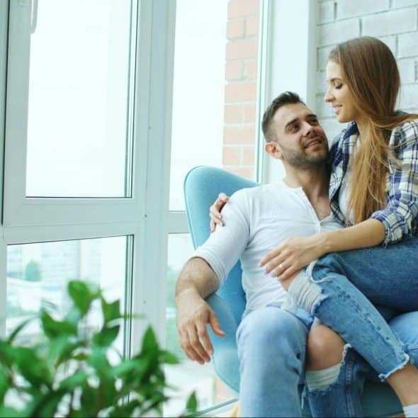 A man and woman together