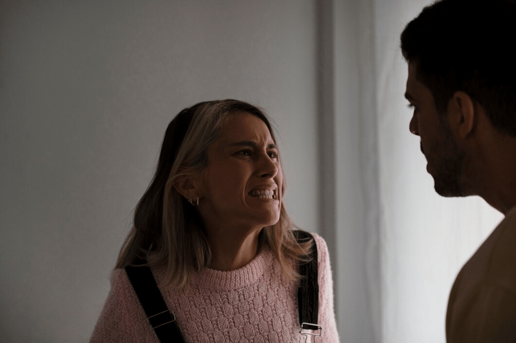 Husband and wife having a fight
