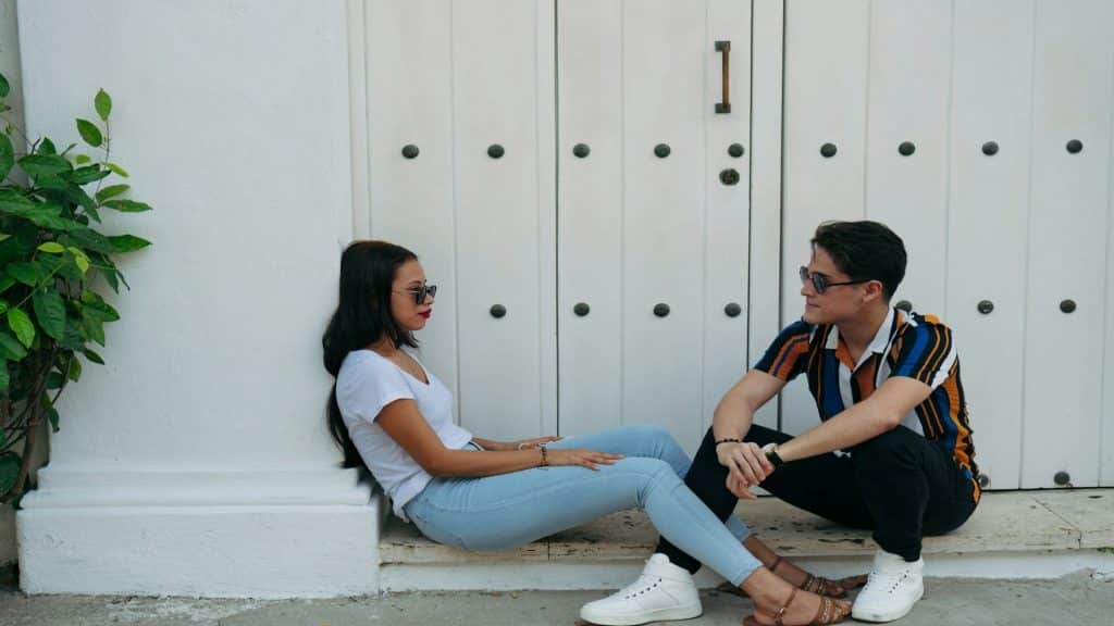 couple talking openly during quiet moment